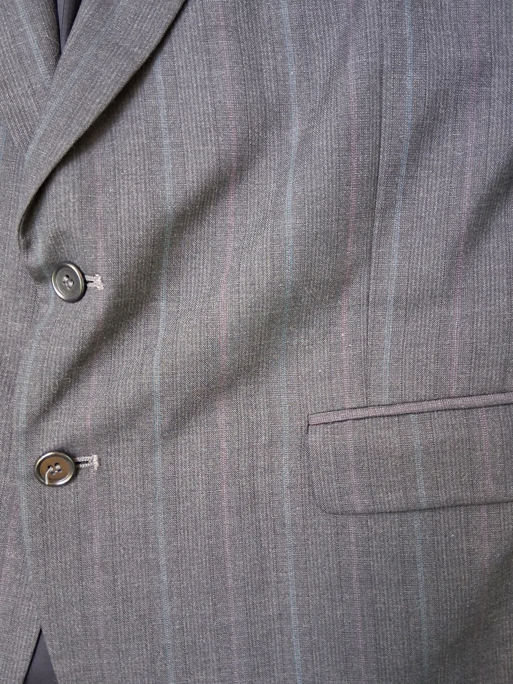 Town Craft VTG Classic Men's Charcoal Pinstripe Suit set Size 46R